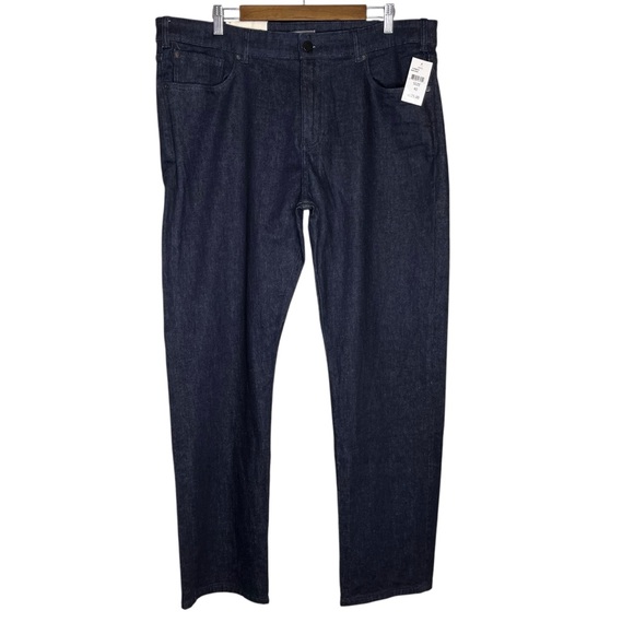 DL1961 NWT Mens Russell Slim Straight Deep Dive Dark‎ Wash Jeans Size 40 x 32 - Picture 1 of 11